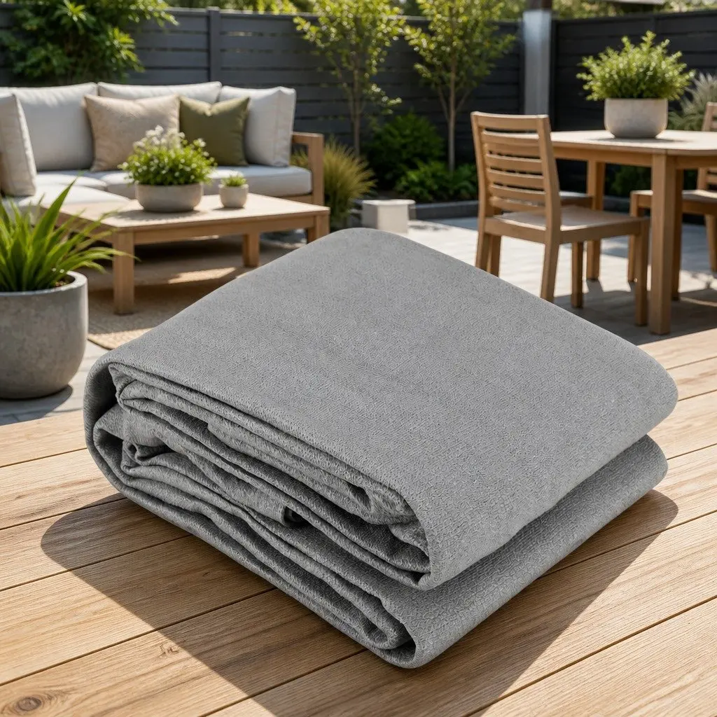 Rectangle Shade Canopy UV Protective Outdoor Sail 3m x 4m Grey Fabric