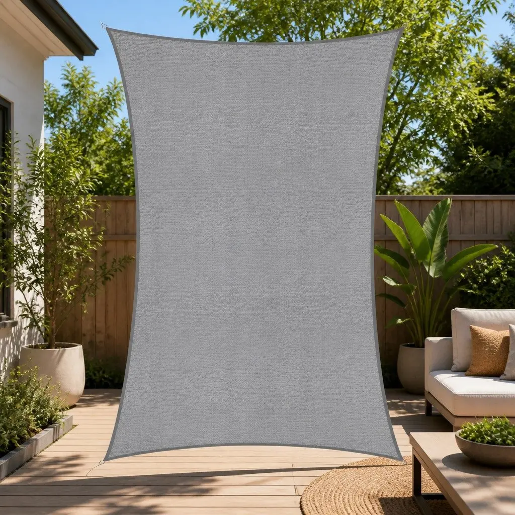 4x7m Grey Shade Sail for Outdoor Comfort