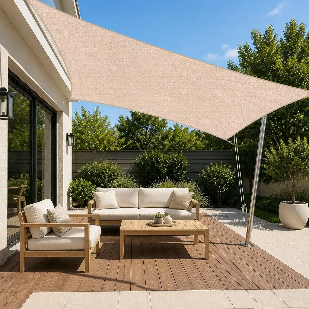 5x9M Rectangular Shade Sail Canopy for Outdoors