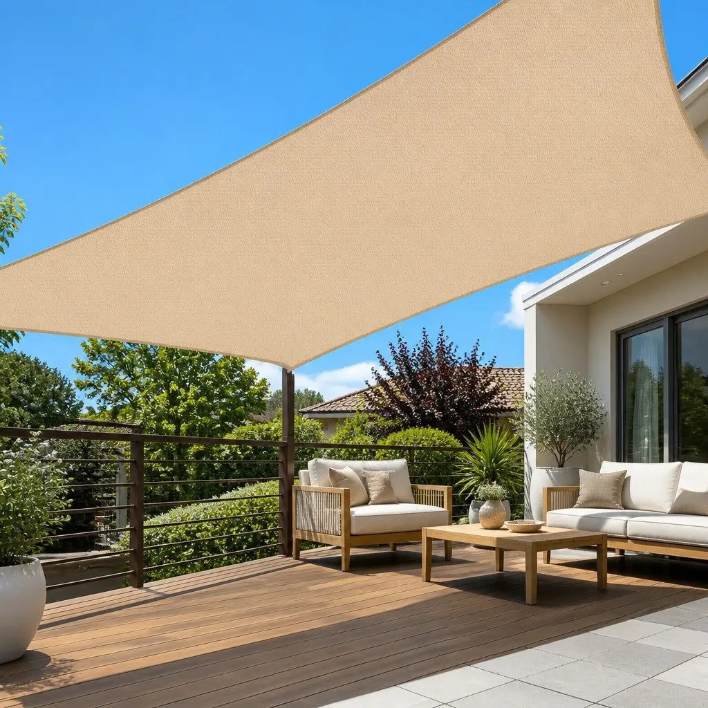 5x9M Rectangular Shade Sail Canopy for Outdoors