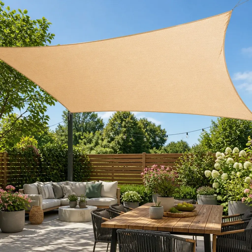 Rectangle Shade Sail UV Protection 3x6m Sand