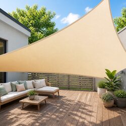 Triangle Shade Sail Sun Canopy Outdoor Garden Patio Pool Shadecloth 6.1x6.1x6.1M