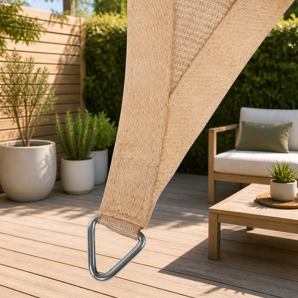 Shade Sail Rectangle UV Block 3x4m Outdoor Garden Patio Sunshade Cloth Sand