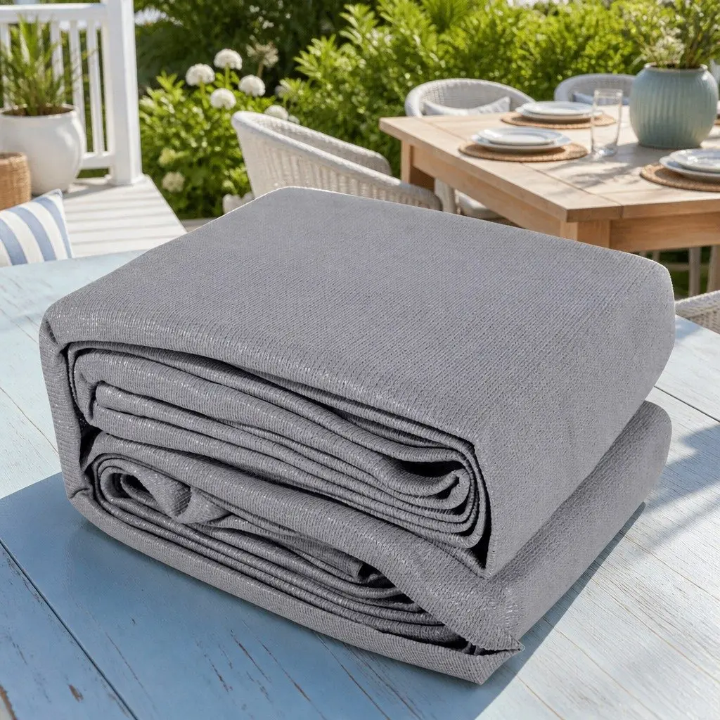 Rectangle Shade Sail 4x5m Grey UV Block Outdoor Sunshade for Patio Pool Garden