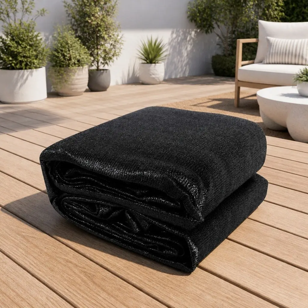 Rectangle Shade Sail UV Protection 4x6m Black Outdoor Patio Pool Garden Sunshade