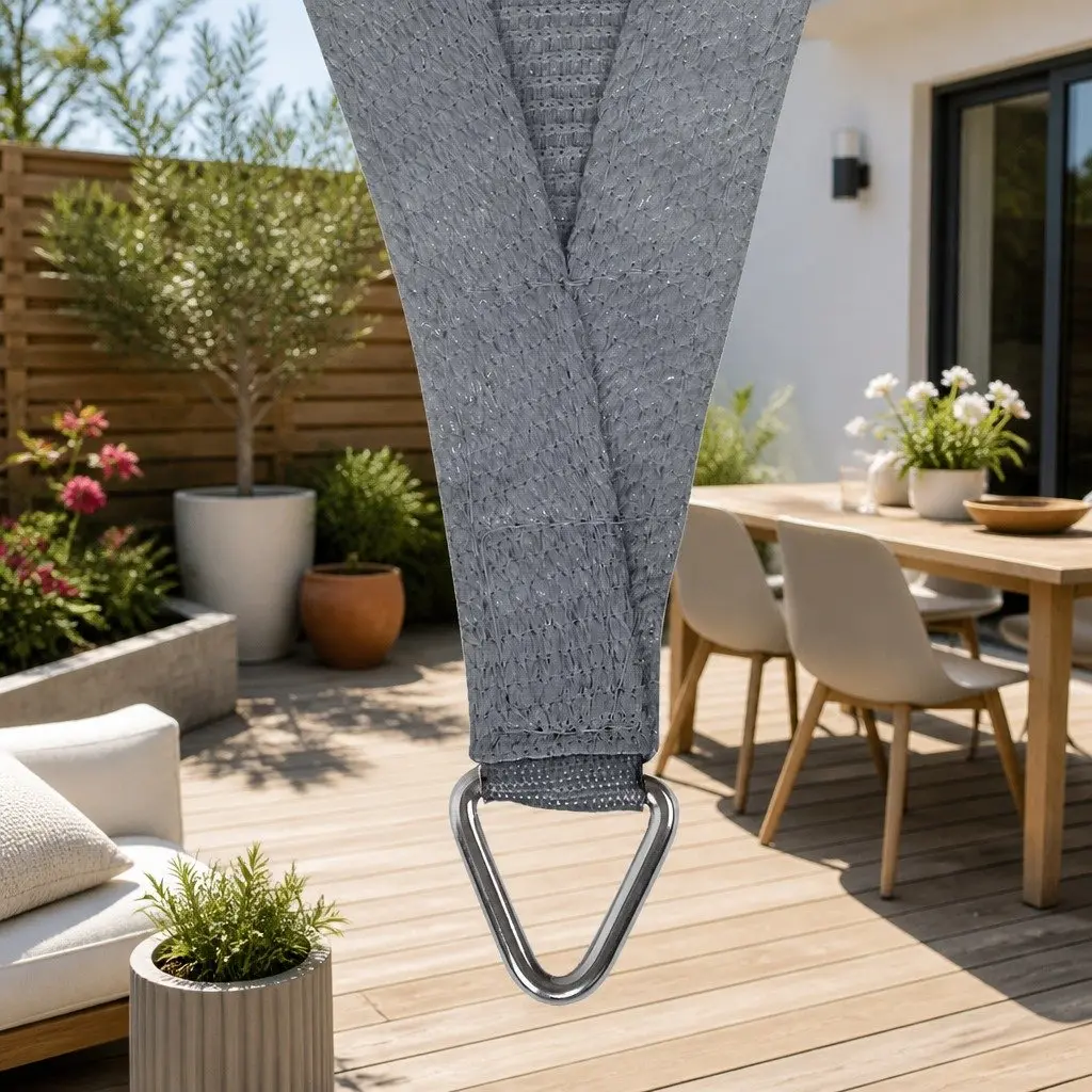 Shade Sail Rectangle Grey 4x6m Outdoor UV Protection Cloth for Patio Pool