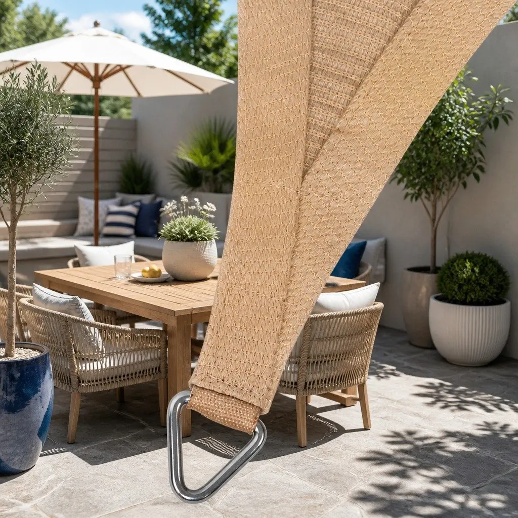 Shade Sail Waterproof Rectangle 2x4m Sand UV Block Outdoor Canopy
