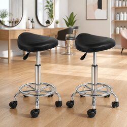 Reliable and Practical Black Salon Stool for Comfort
