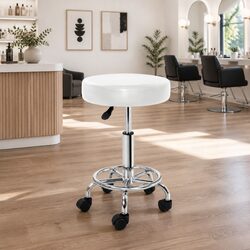 Salon Stool Round Swivel Chair Adjustable Height Rotatable Comfort Office Studio