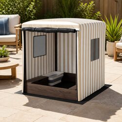 Warm and Practical Kids Wooden Sandbox with Canopy