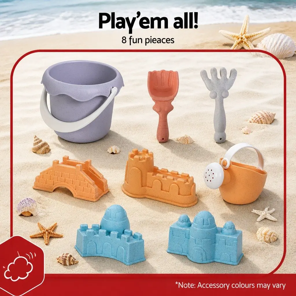 Kids Sandbox Set 9 Piece Outdoor Play Area Multicoloured