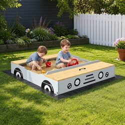 Reliable Wooden Car Sandbox: Fun and Functional for Kids