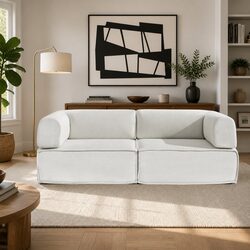 Practical Beige Folding Sofa Bed for Everyday Use