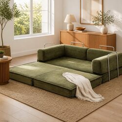 Comfortable Green Convertible Sofa Bed for Your Home