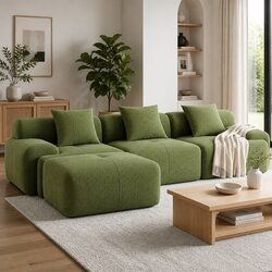 Green Modular Sofa Bed: Comfort Meets Practicality