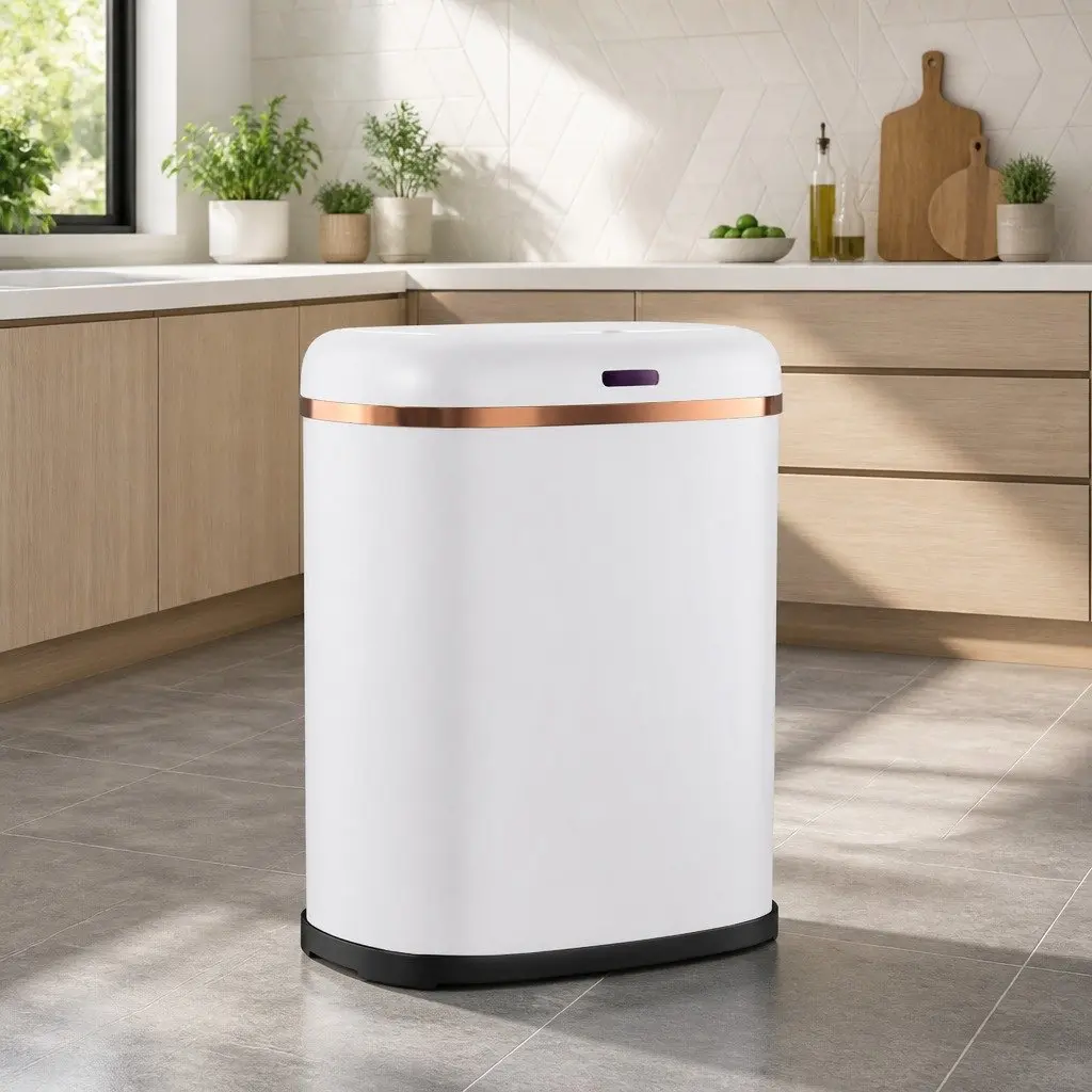 Automatic Bin Motion Sensor 38L Hands-Free Kitchen Rubbish Trash Can White