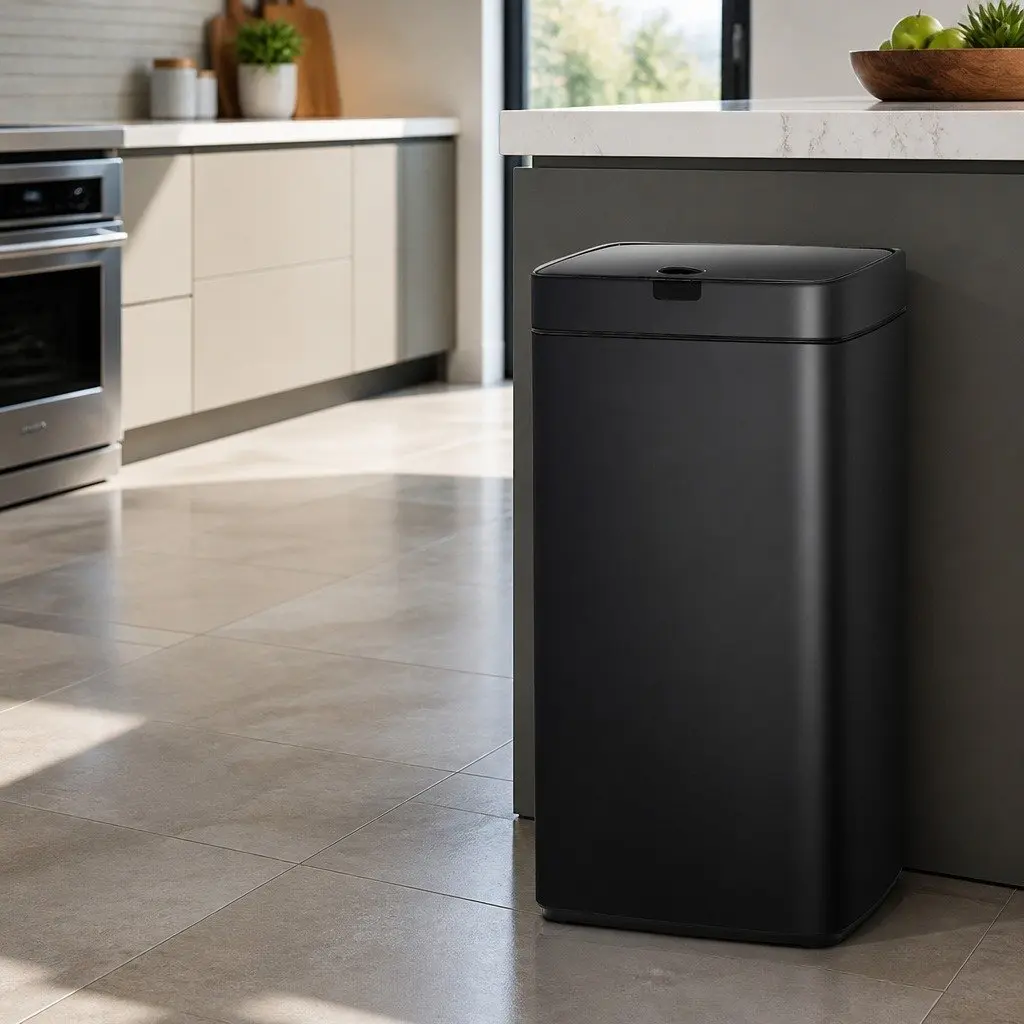 45L Motion Sensor Rubbish Bin with Soft-Close