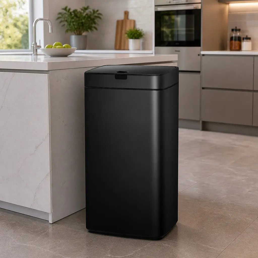 45L Motion Sensor Rubbish Bin with Soft-Close