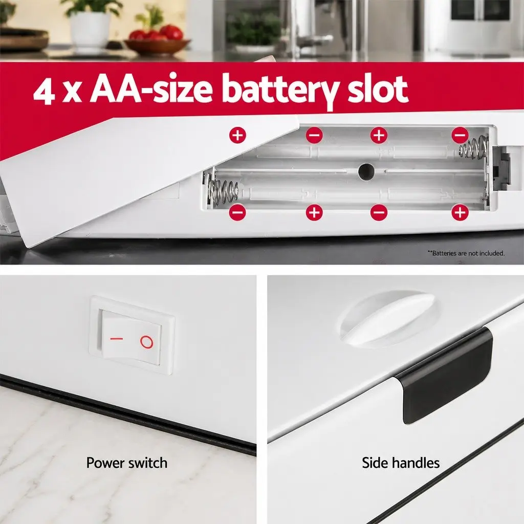 Automatic Bin Motion Sensor 45L Hands-Free Kitchen Waste White Steel
