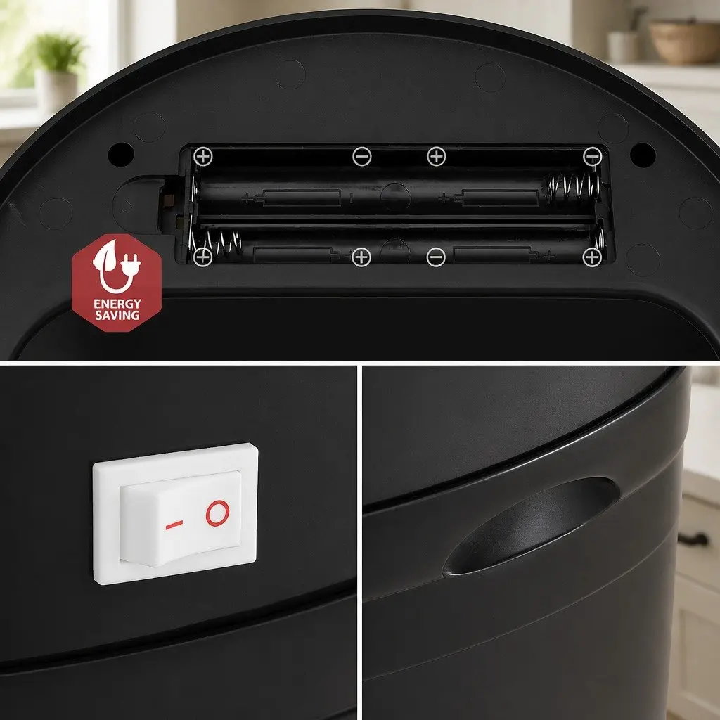 Sensor Bin Motion Automatic Trash Can Kitchen Rubbish 9L Hands-free Black