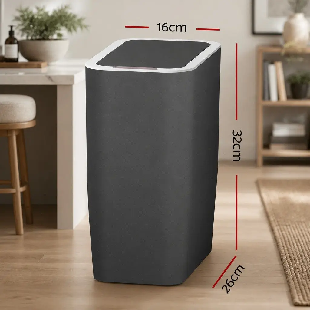 Automatic Bin Motion Sensor 9L Hands-Free Kitchen Waste Ash Black