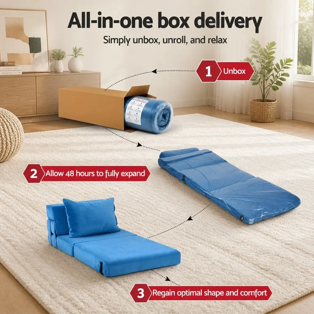 3-in-1 Sofa Bed with Washable Cover