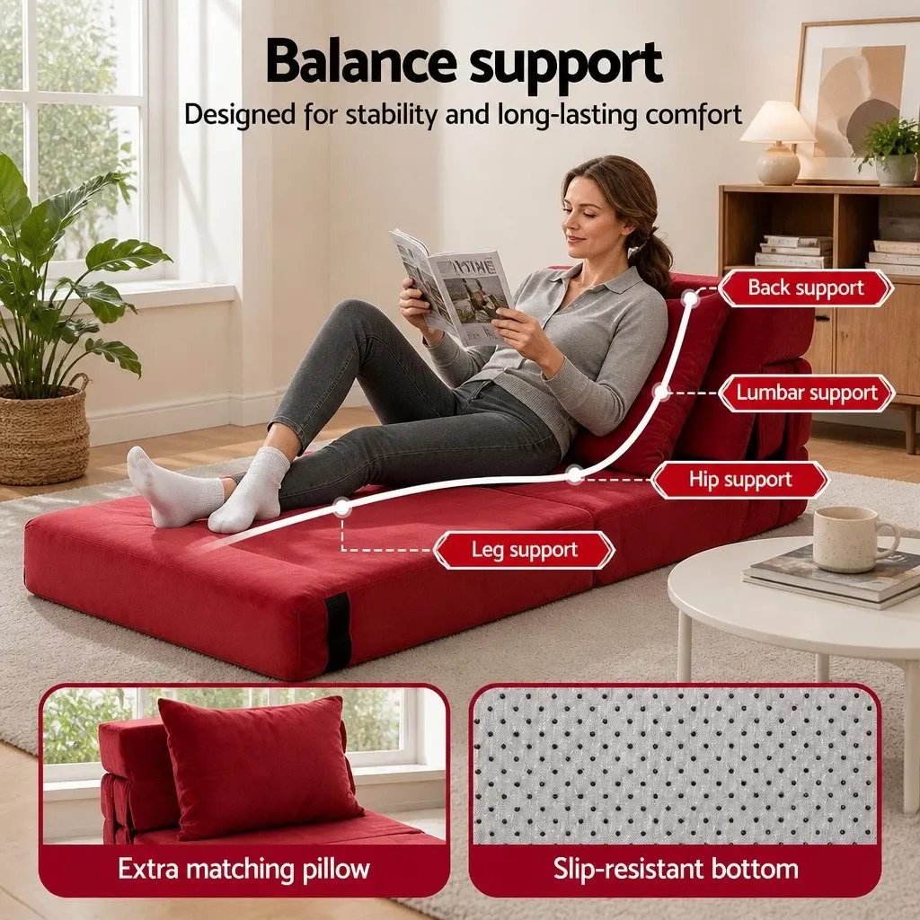 3-in-1 Sofa Bed with Washable Cover