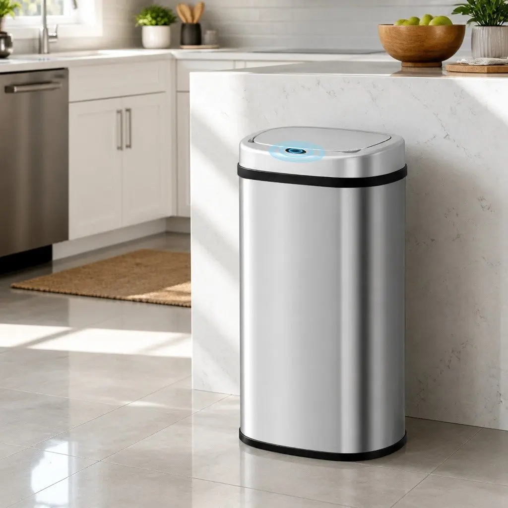 Automatic Rubbish Bin Motion Sensor 60L Hands-Free Kitchen Waste Silver