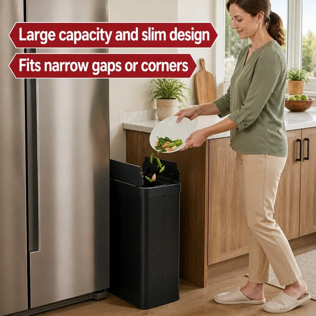 Automatic Sensor Rubbish Bin 70L Touchless Kitchen Waste Garbage Can Slim