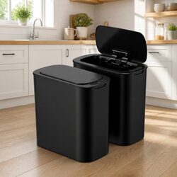 Automatic Motion Sensor Trash Bin 11L Black Kitchen Rubbish Can Touchless