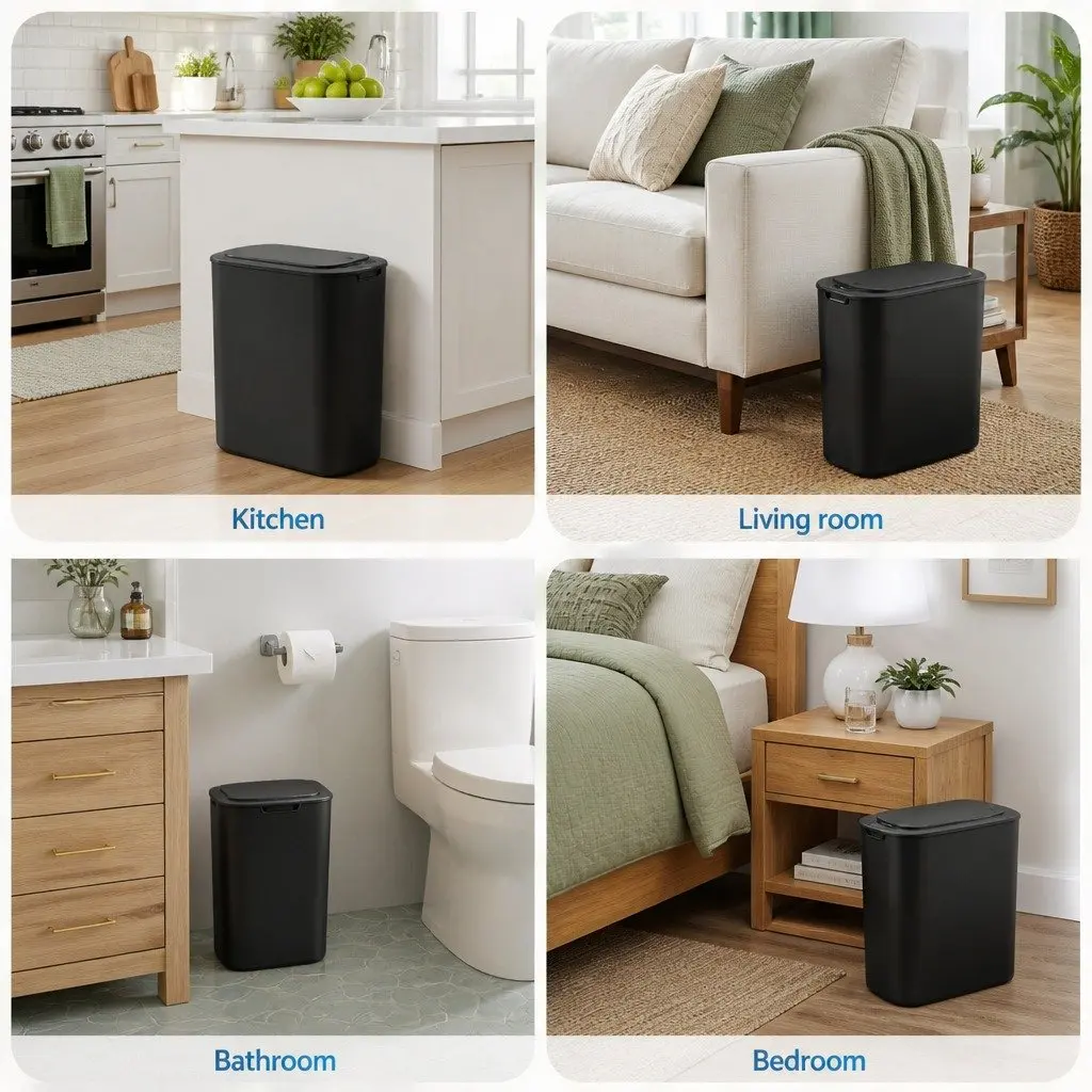 Automatic Trash Bin 11L in Black Color
