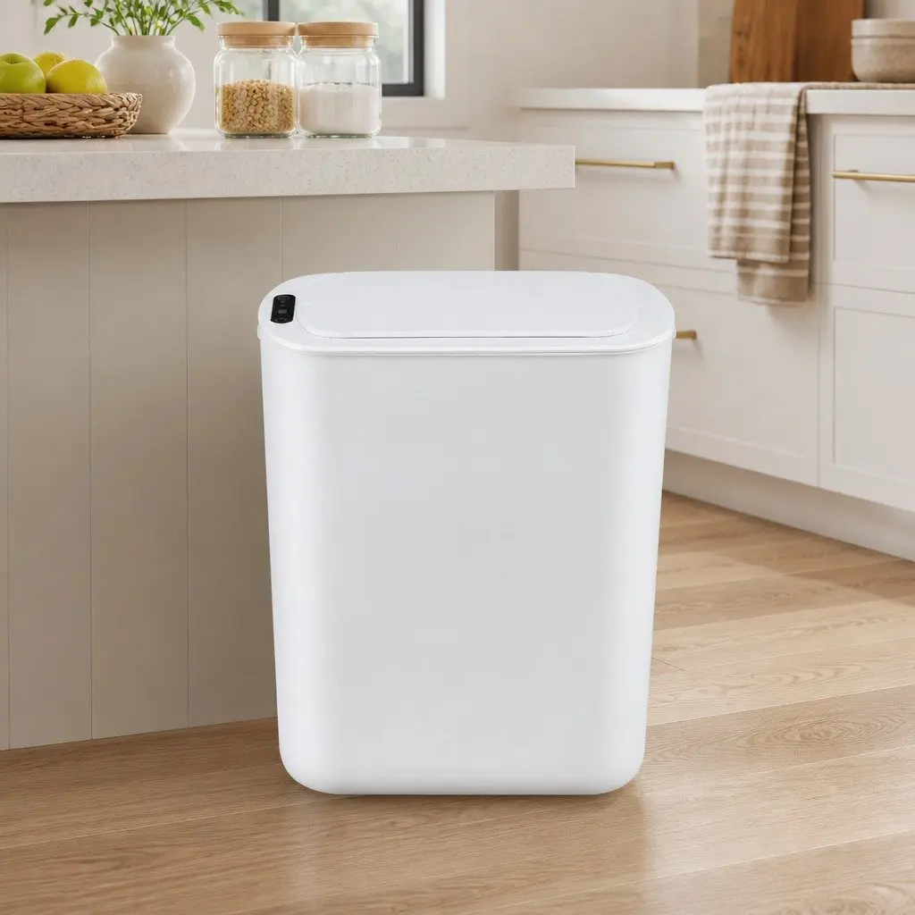 Automatic Trash Bin Touchless Motion Sensor 21L Slim White