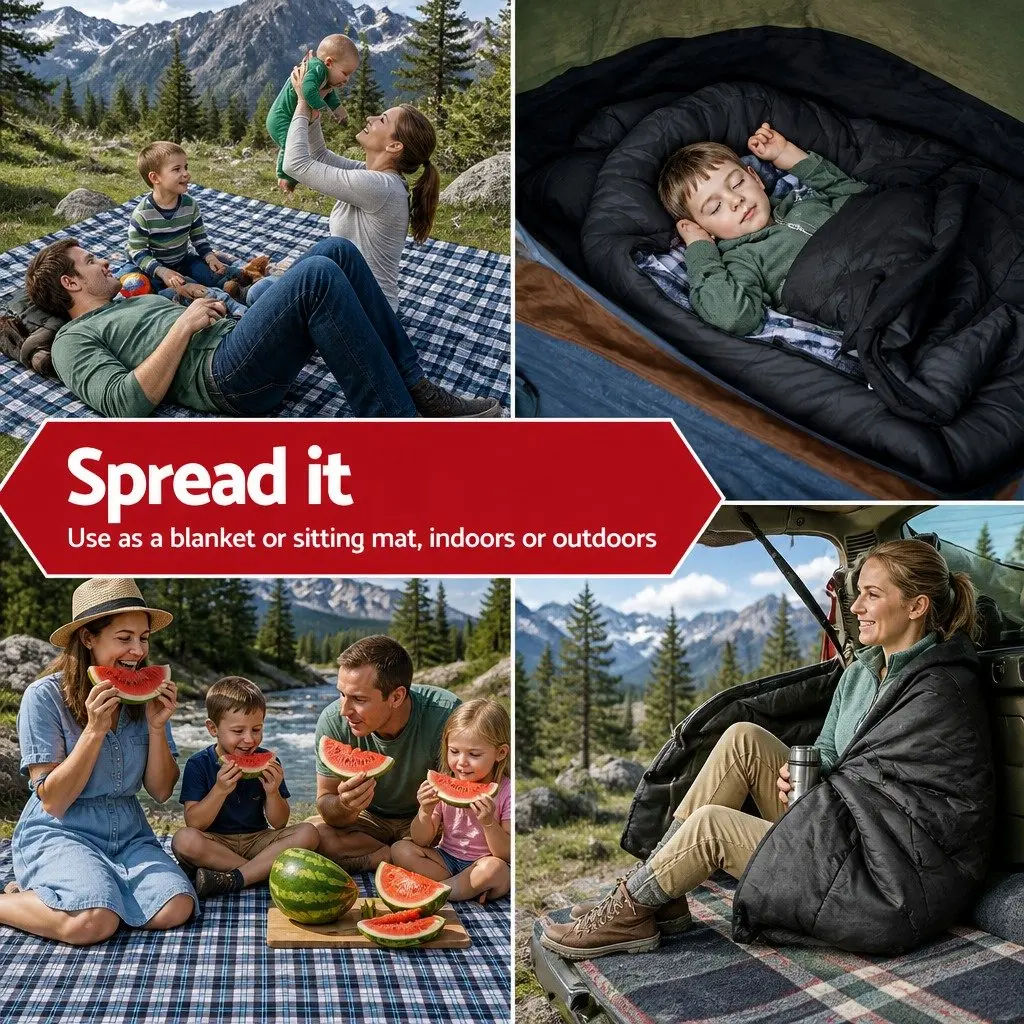 Sleeping Bag Thermal Camping Hiking 0°C Grey Compact Lightweight Portable