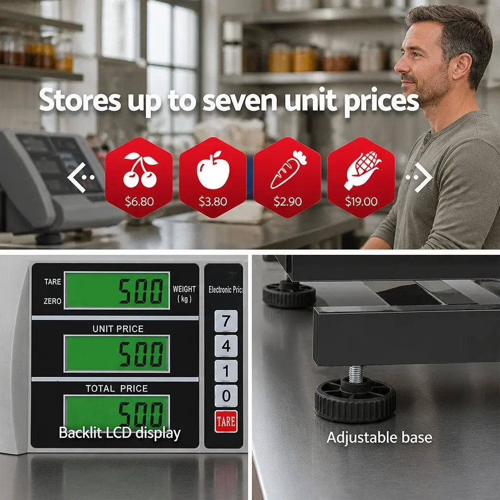 Digital Platform Scale 300KG Accurate Weighing Machine 50 x 40cm Black