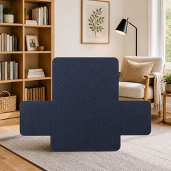 Sofa Cover 3 Seater Quilted Dark Grey Couch Protector Anti-Slip Machine Washable