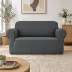 Comfortable and Practical 2 Seater Grey Sofa Cover