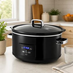 8L Electric Slow Cooker Multi Cooker 3 Heat Settings Keep Warm Function Digital