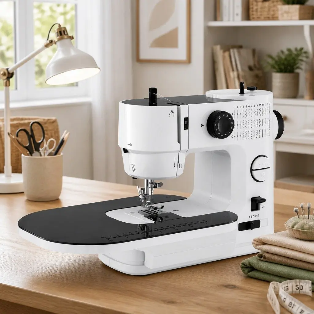 Mini Sewing Machine Portable Compact 39 Stitches Home Craft Lightweight White