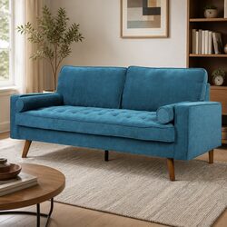 Comfortable and Affordable 3 Seater Sofa in Blue