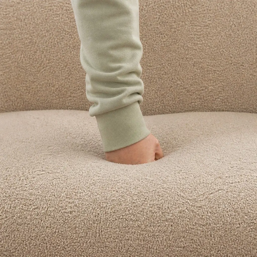 3 Seater Sofa Sherpa Fleece Lounge Couch Modern Living Room Furniture Grey