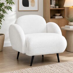 Comfortable Single Sofa Chair with Fleece Upholstery