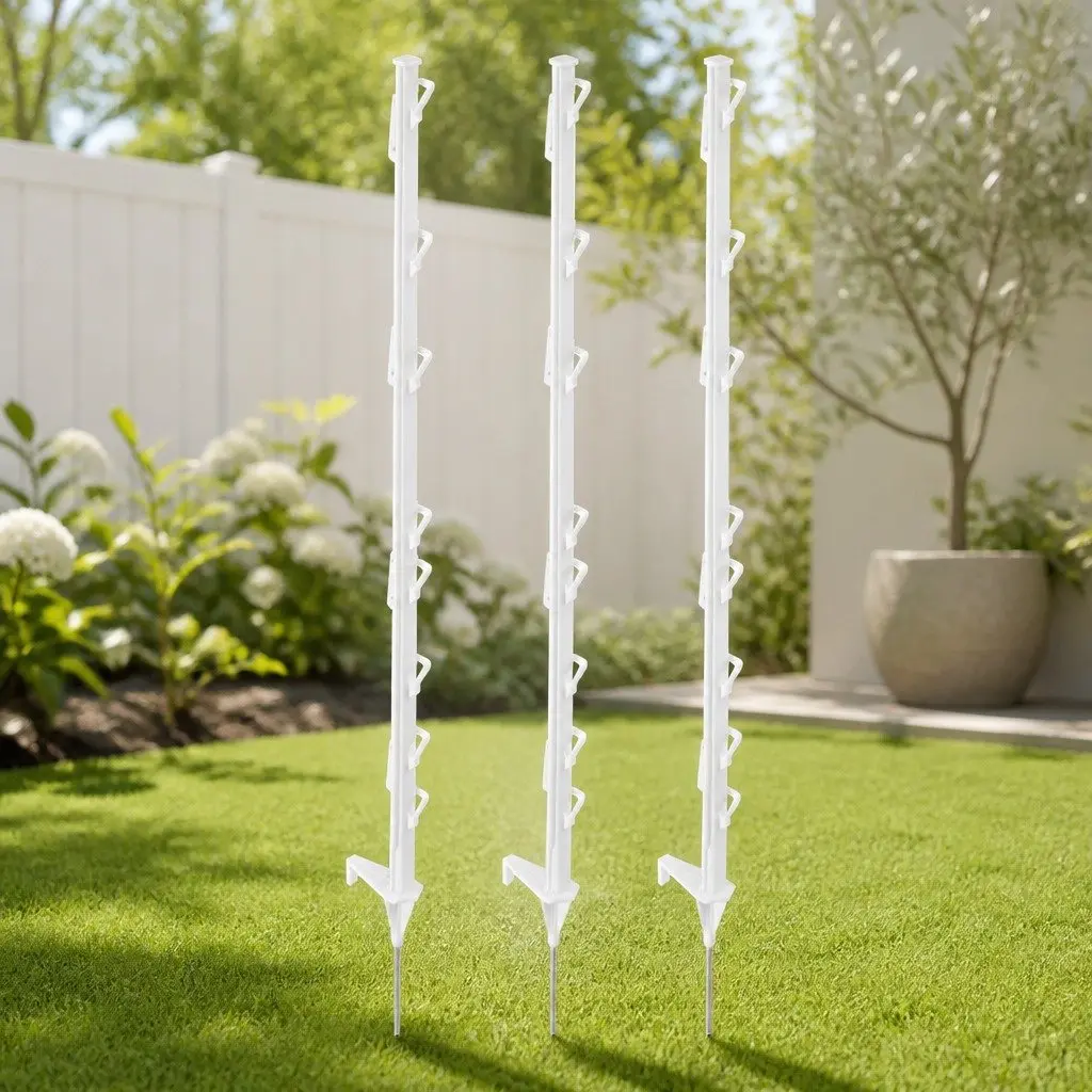 Electric Fence Posts 20pcs Poly White 106.5cm