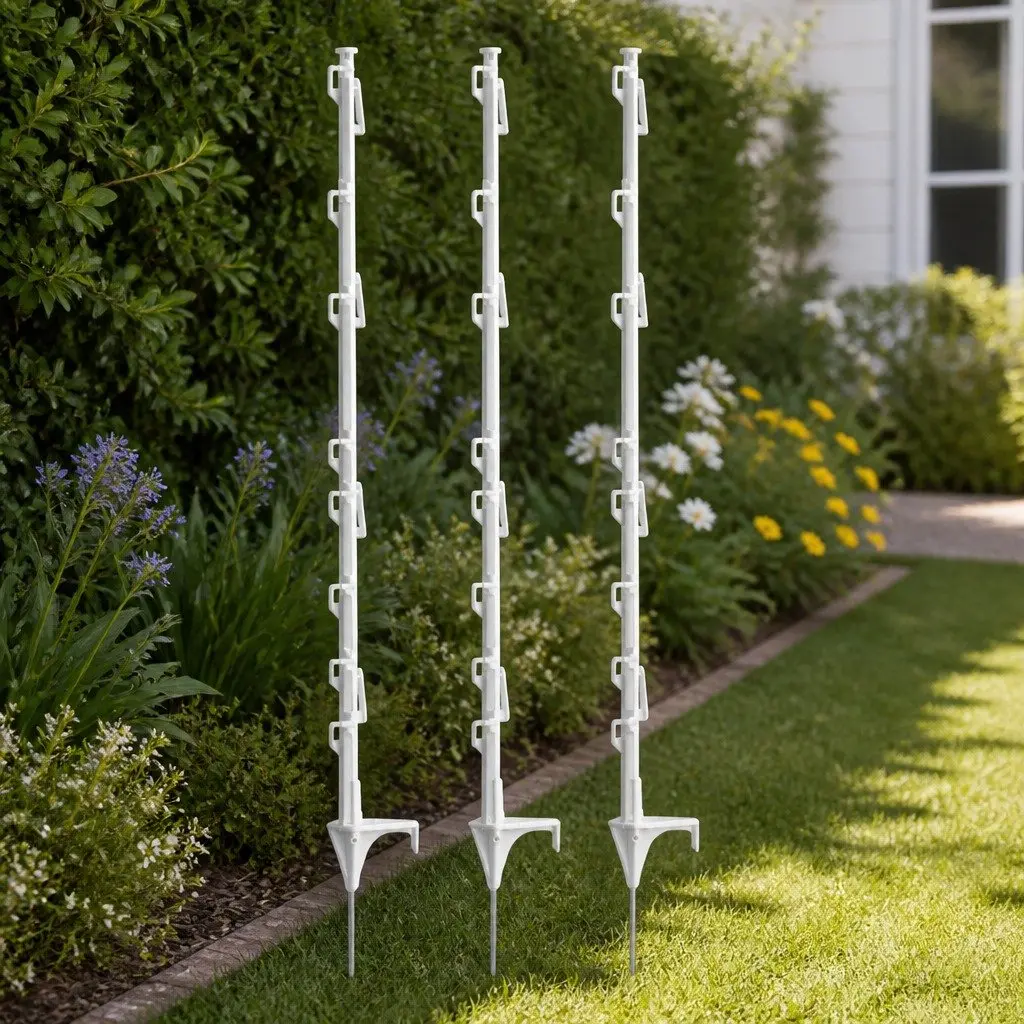 Electric Fence Posts Temporary Fencing 106.5cm White 20 Piece
