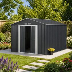 Value and Utility: Grey 3x3M Outdoor Storage Shed