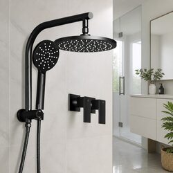 Reliable Matte Black Shower Set with Essential Features