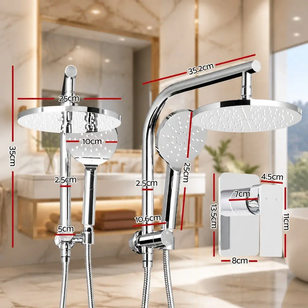 9" Chrome Shower Head Set with Handheld Convenience
