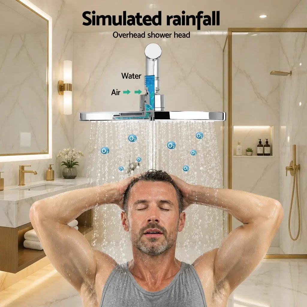 9" Chrome Shower Head Set with Handheld Convenience