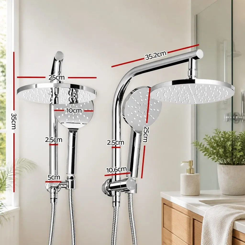 9" Rainfall Shower Head Set with Handheld Feature