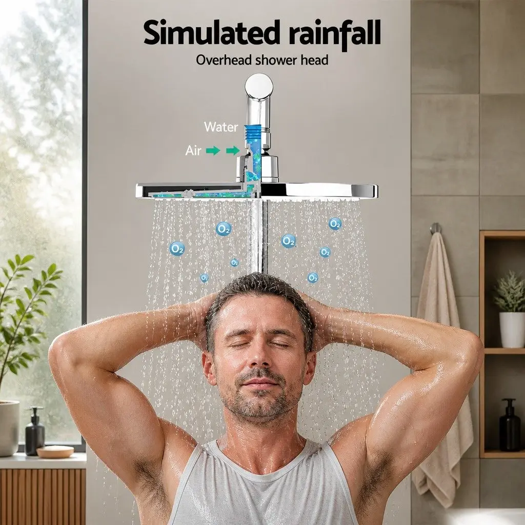 9" Rainfall Shower Head Set with Handheld Feature