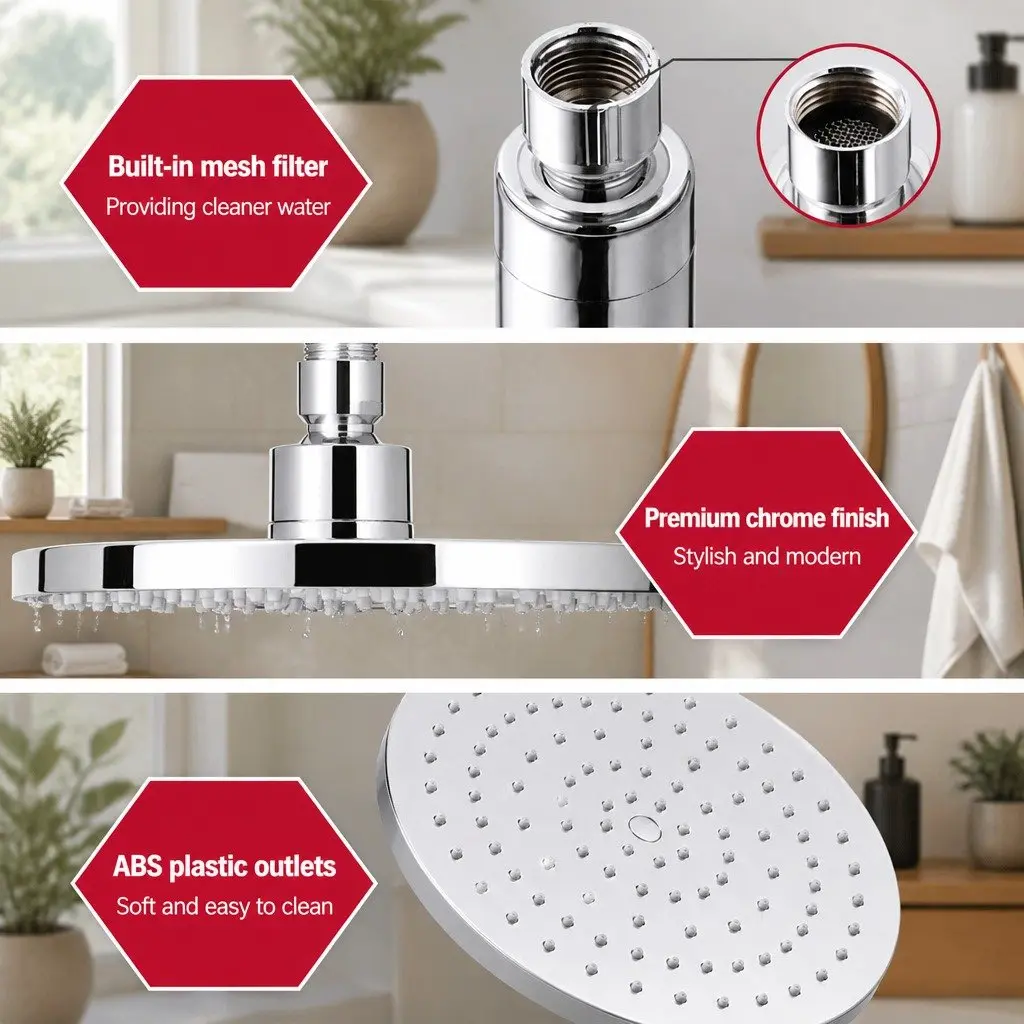 9" Rainfall Shower Head Set with Handheld Feature